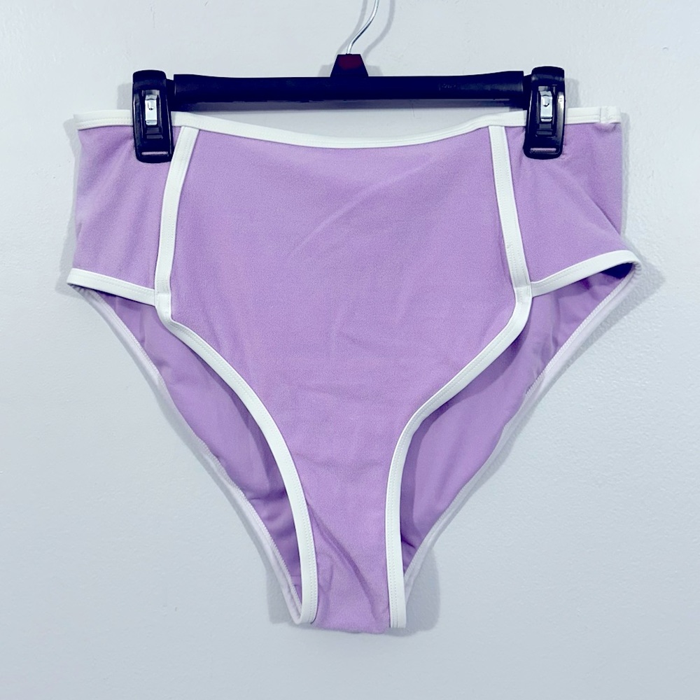 NWT purple high waist bikini bottom size medium